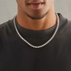 4mm White Gold Tennis Chain